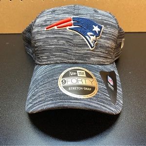 New Era New England Patriots Hat Stretch Snap 9FORTY Cap Gray Adult